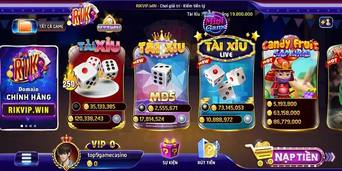 Sảnh trò chơi chất lược tại cổng game