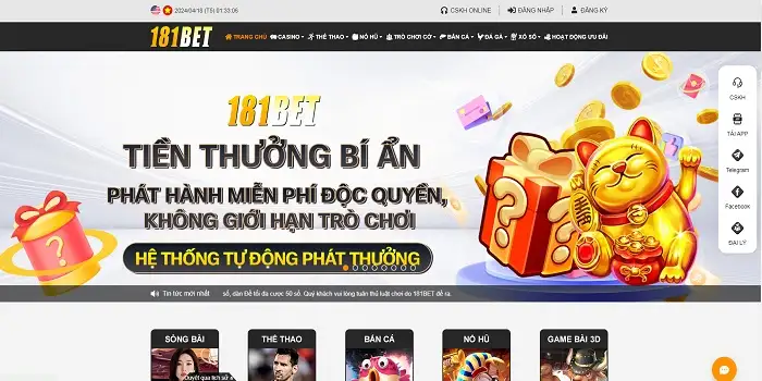 Trang chủ chính thức của 181Bet33