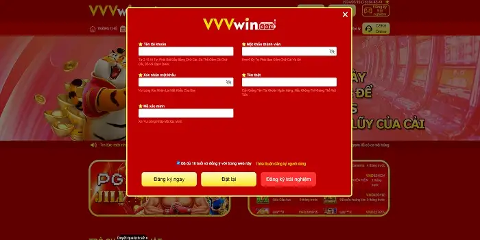 Đăng nhập VVVwin999 nhận thưởng