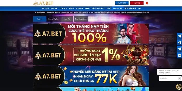 Danh mục khuyến mãi thành viên của A7Bet0.Com